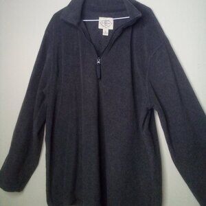 St John's Bay Pullover Jacket Fleece XXL Men Long Sleeve Top Zip Gray